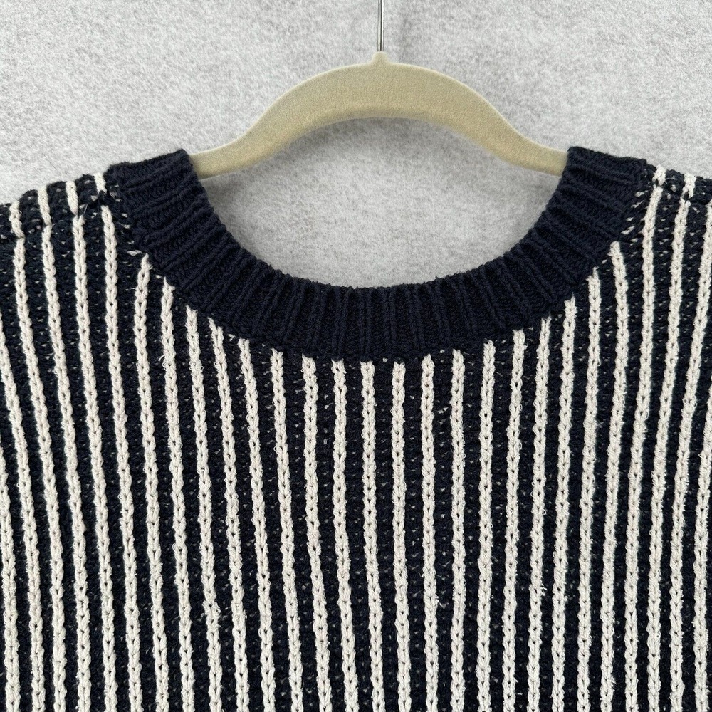 One x One Teaspoon Tunic Sweater Womens LARGE Blue Ivory Oversized‎ Striped - Picture 10 of 15